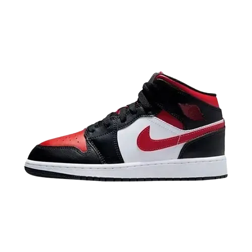 Air Jordan 1 Mid GS Bred Toe