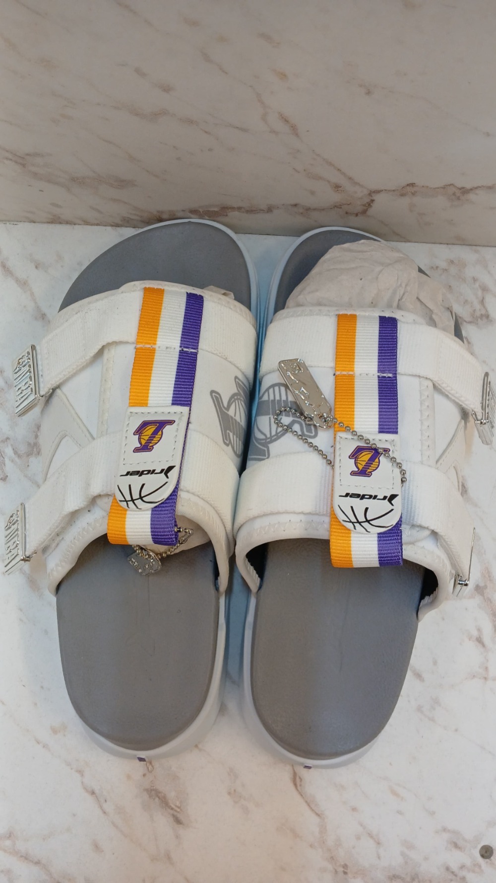 Slide Rider SLX NBA Lakers "Branco/Cinza/Roxo"