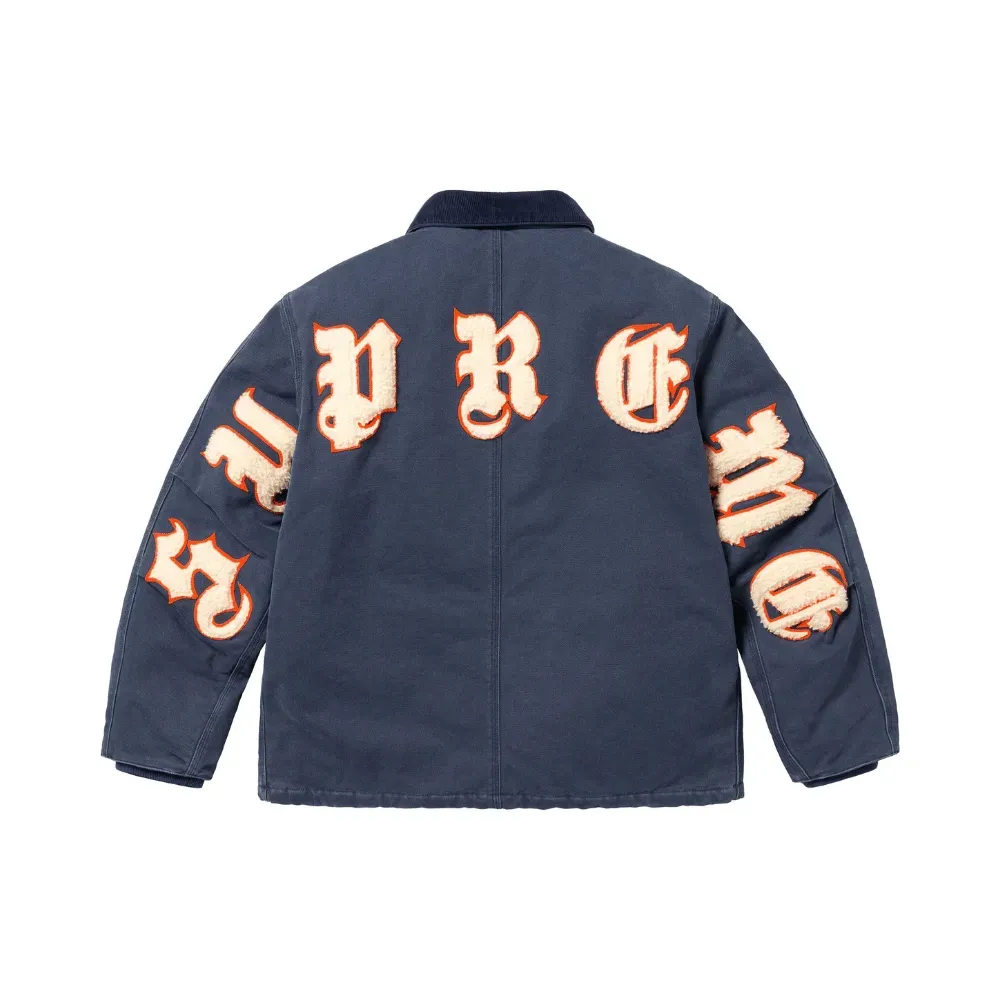 ジャケット・アウター old supreme vintage n3-b Jaqueta Supreme Old English Canvas Work Navy - Droper