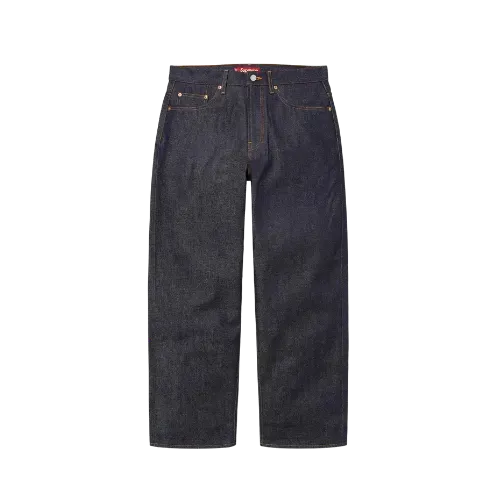 ダ*ン様 Supreme Rigid Baggy Selvedge Denim Calça Supreme Rigid Baggy Selvedge Jean Indigo - Droper
