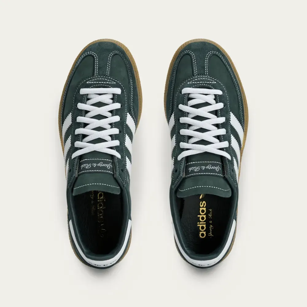 Imagem Sporty & Rich x adidas Handball Spezial Dark Green Cloud White Gum