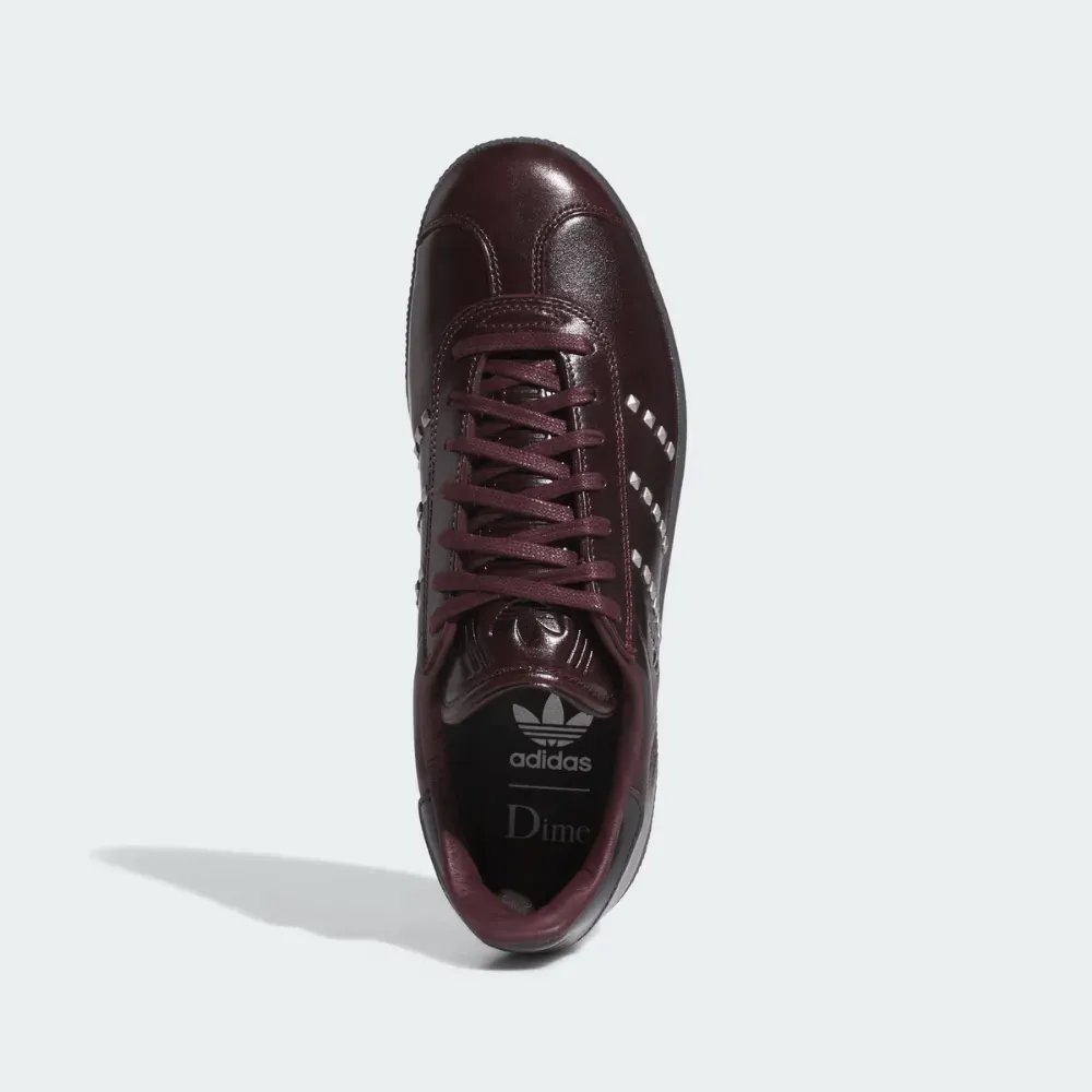 Dime x adidas Gazelle ADV Maroon Silver Metallic - Droper