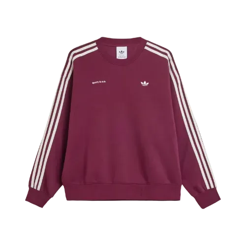 Sporty & Rich x adidas Moletom Crewneck Maroon