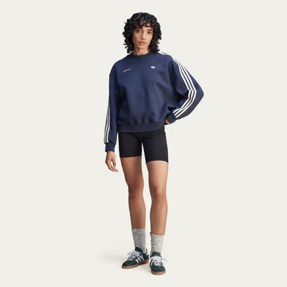 Sporty & Rich x adidas Moletom Crewneck Night Navy - Droper