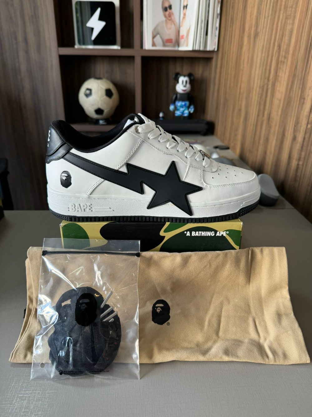 A Bathing Ape Bape Sta OS #2 White Black