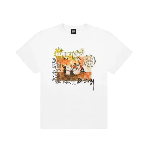 Denim Tears x Stussy Camiseta Annie Lee Artist White - Droper