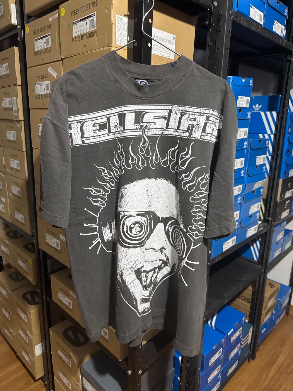 Camiseta Hellstar Face Gray — G, Novo