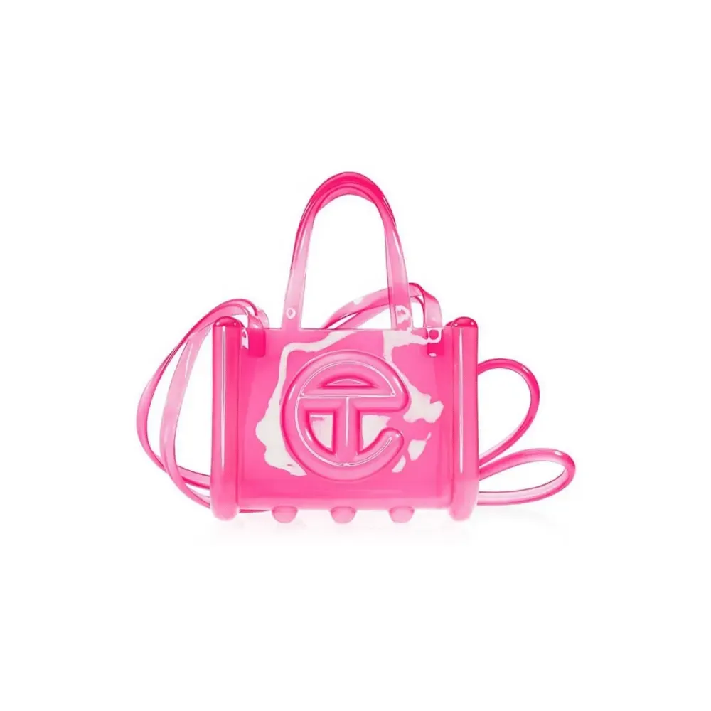 Melissa x Telfar Bolsa Small Jelly Shopper Clear Pink - Droper