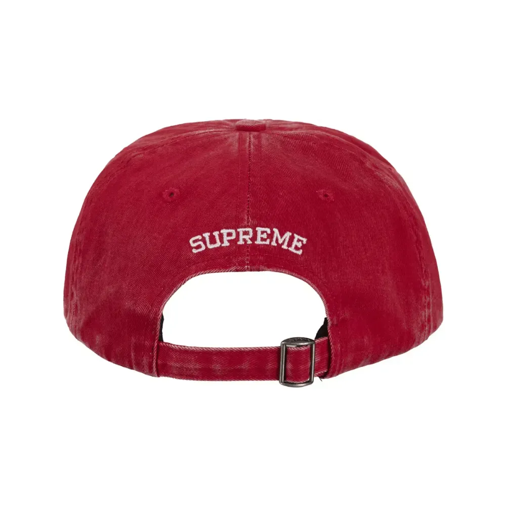 Boné Supreme Pigment Coated S Logo 6-Panel Red - Droper
