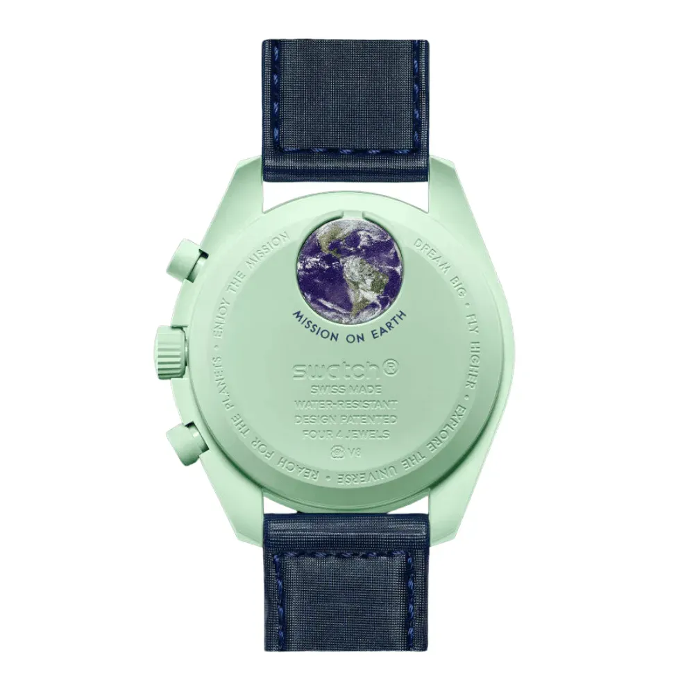 Swatch x Omega Relógio Bioceramic Moonswatch Mission to Earth - Droper