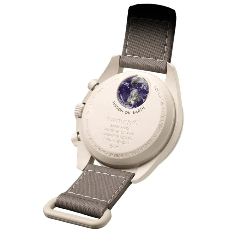 大*地様 BIOCERAMIC MoonSwatch Mission to Ea Swatch x Omega Relógio Bioceramic Moonswatch Mission On Earth