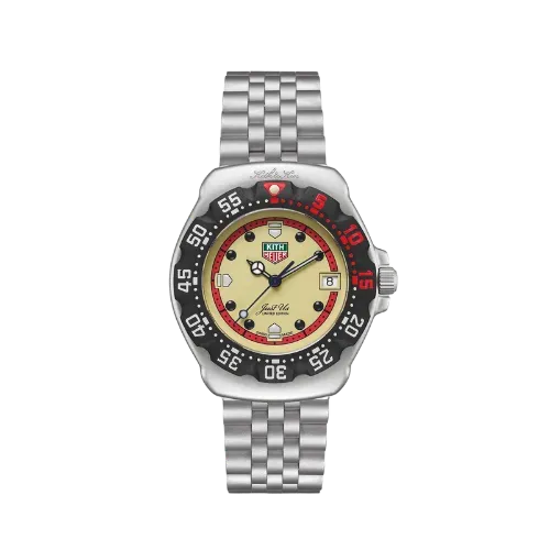 Kith x Tag Heuer Relógio Formula 1 Stainless Steel Beige Red - Droper