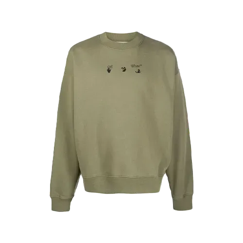 Crewneck Off-White Green Moss