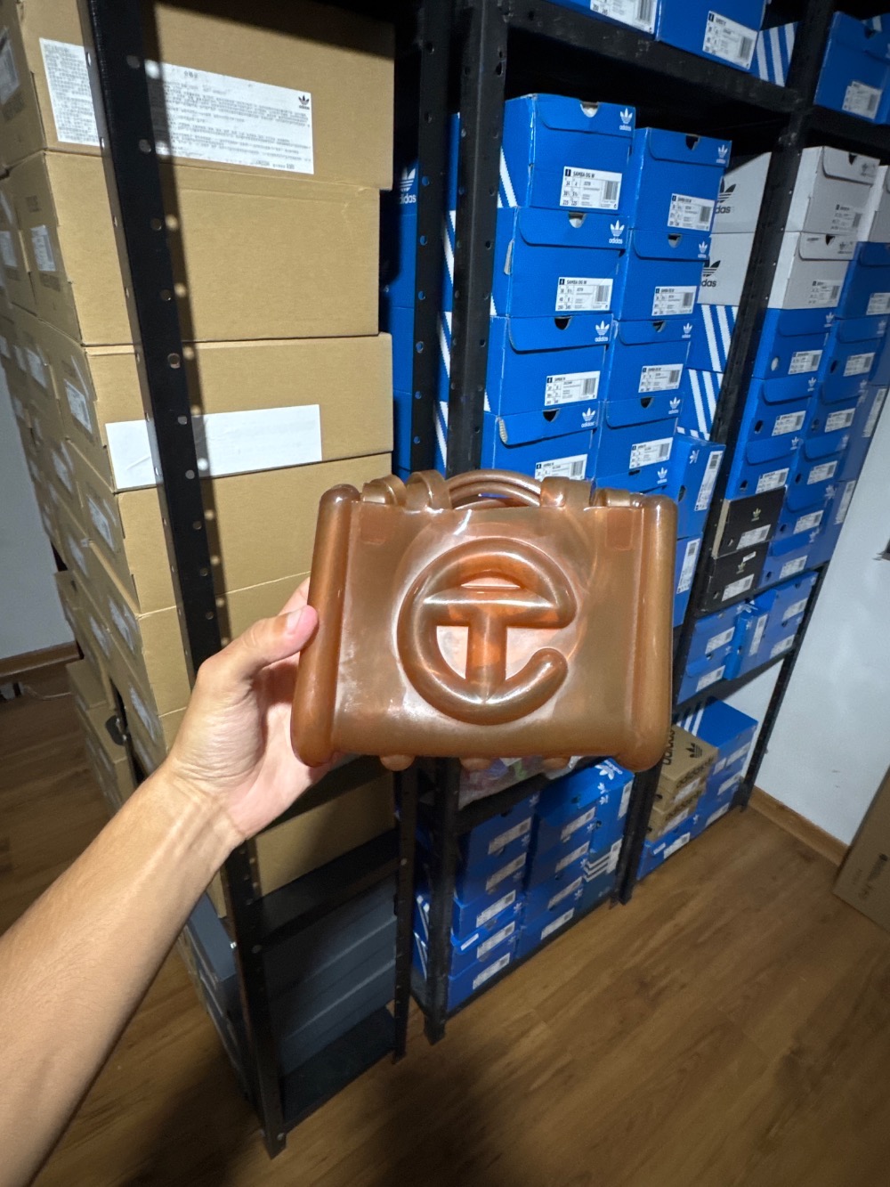 Melissa x Telfar Bolsa Small Jelly Shopper Brown — Único, Novo