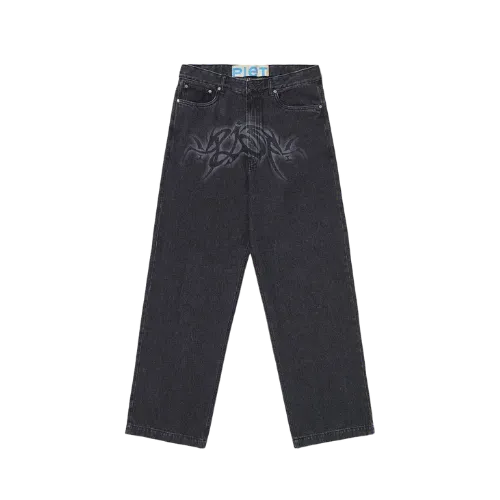 Calça Piet Loose Fit Black Denim Black