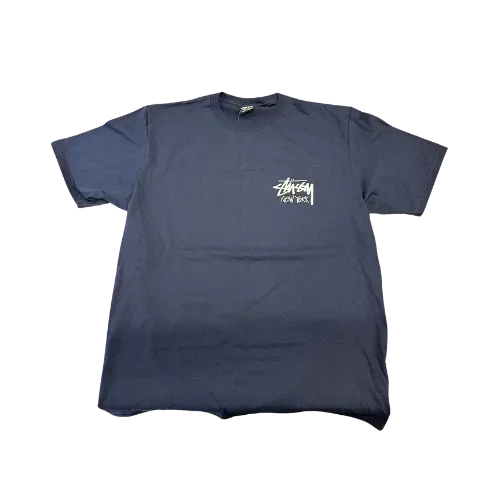 Camiseta Stussy Stock New York Navy - Droper