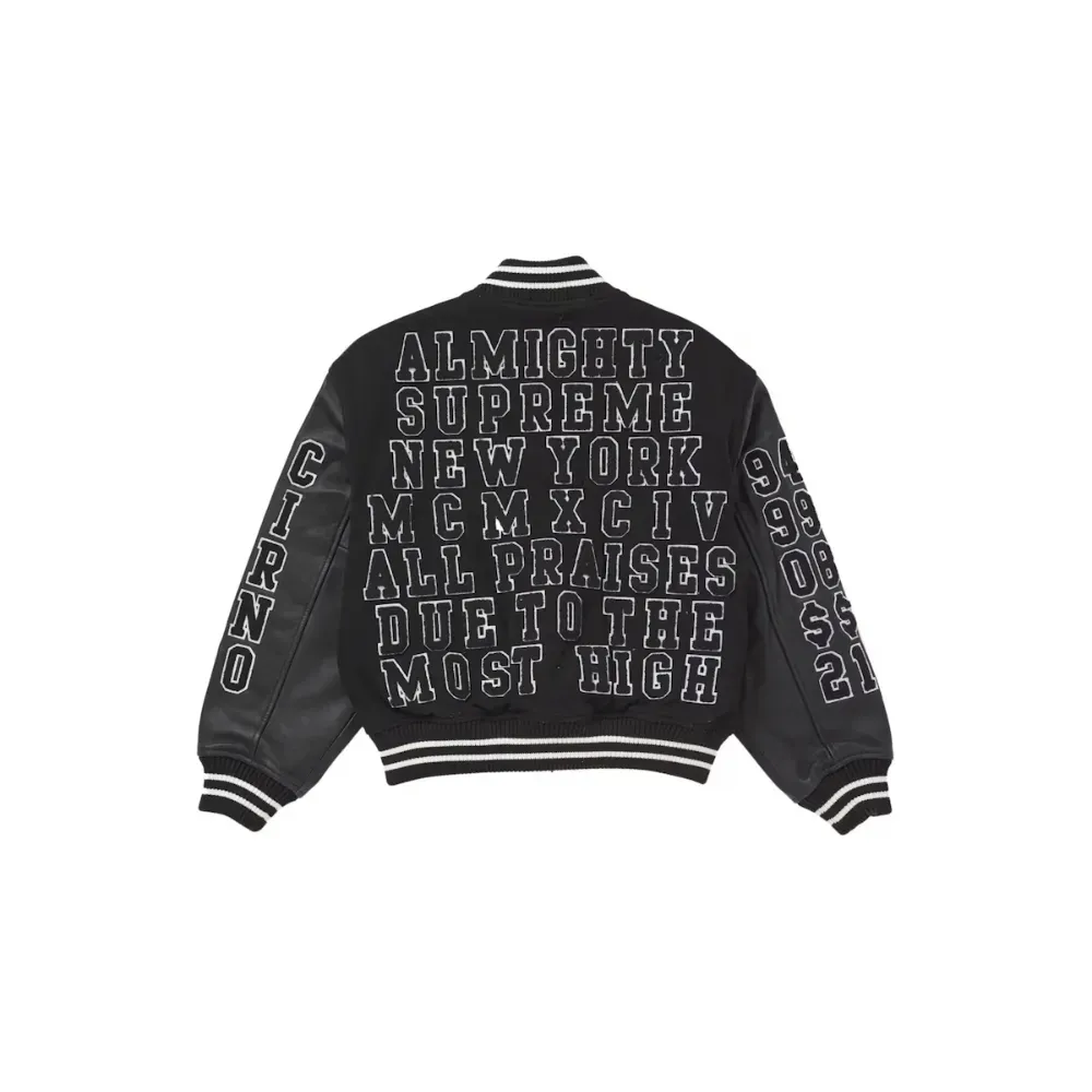 Jaqueta Supreme Praises Varsity Black - Droper
