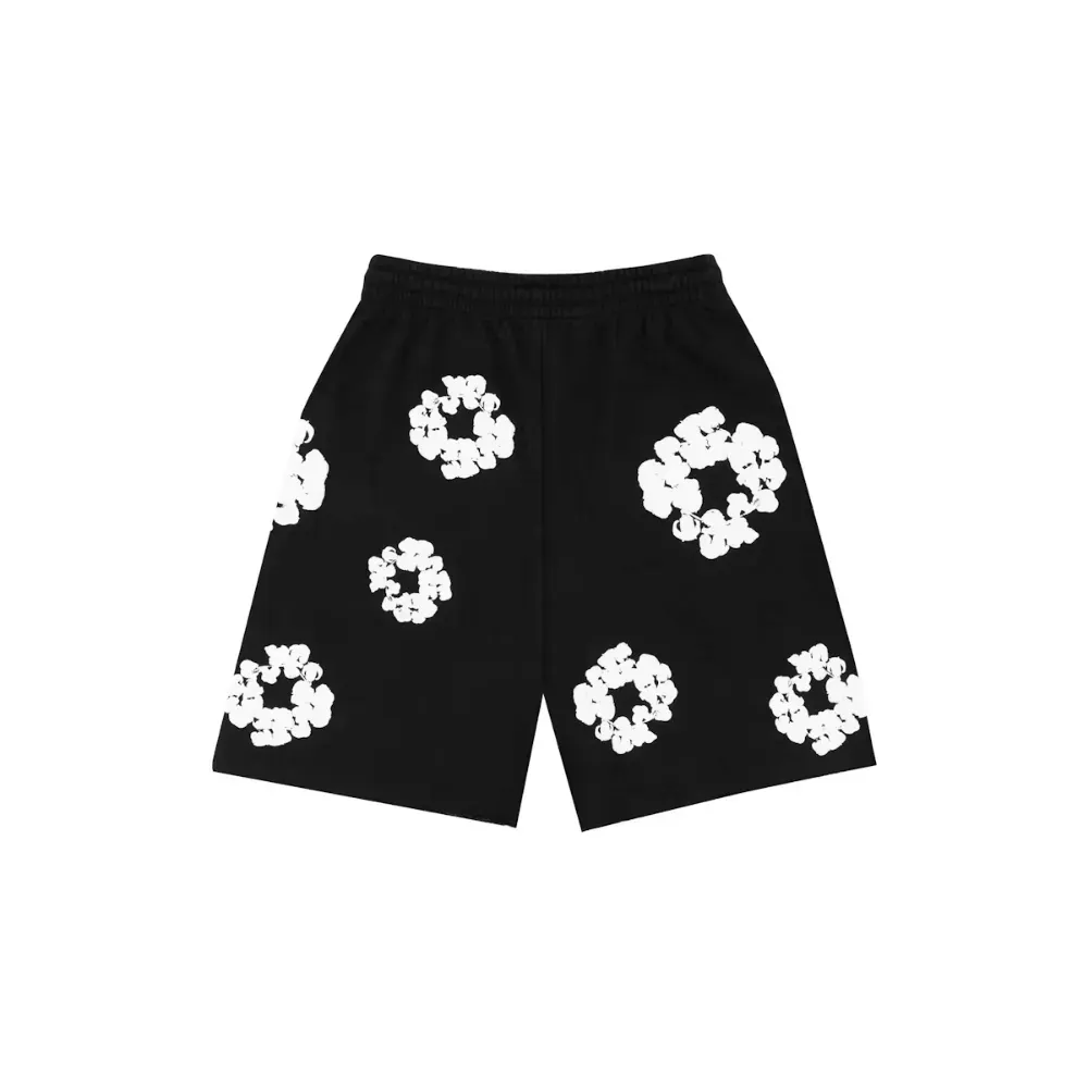 Shorts Denim Tears The Cotton Wreath Black - Droper
