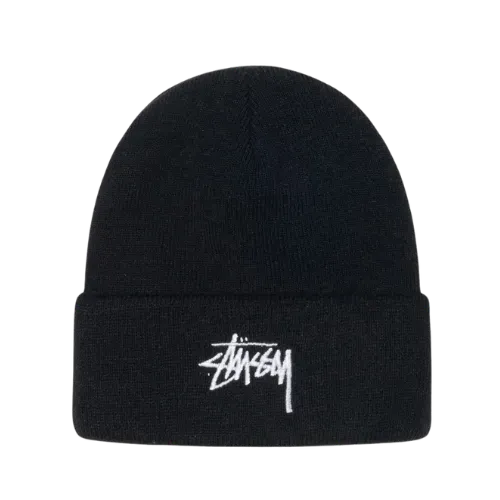 Touca Stussy Cuff Stock Black