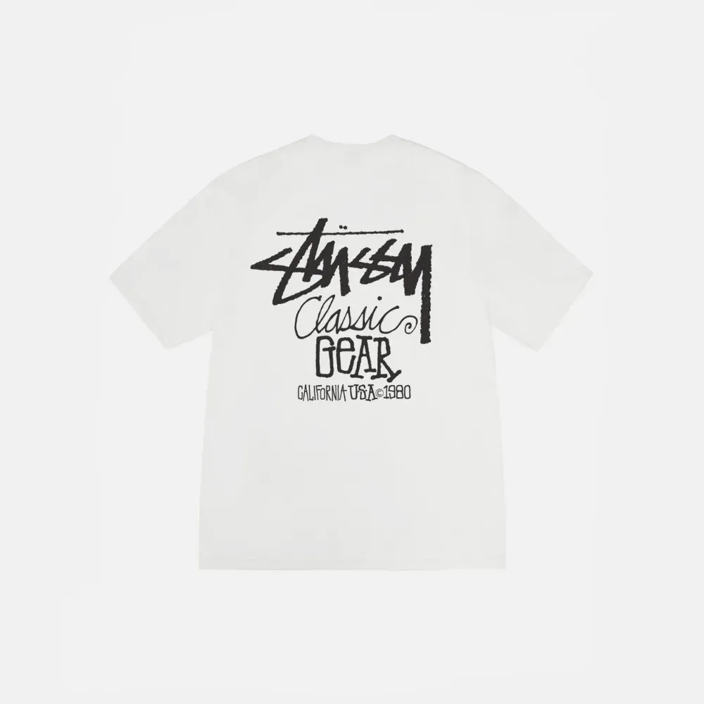 Camiseta Stussy Classic Gear Pigment Dyed Natural - Droper