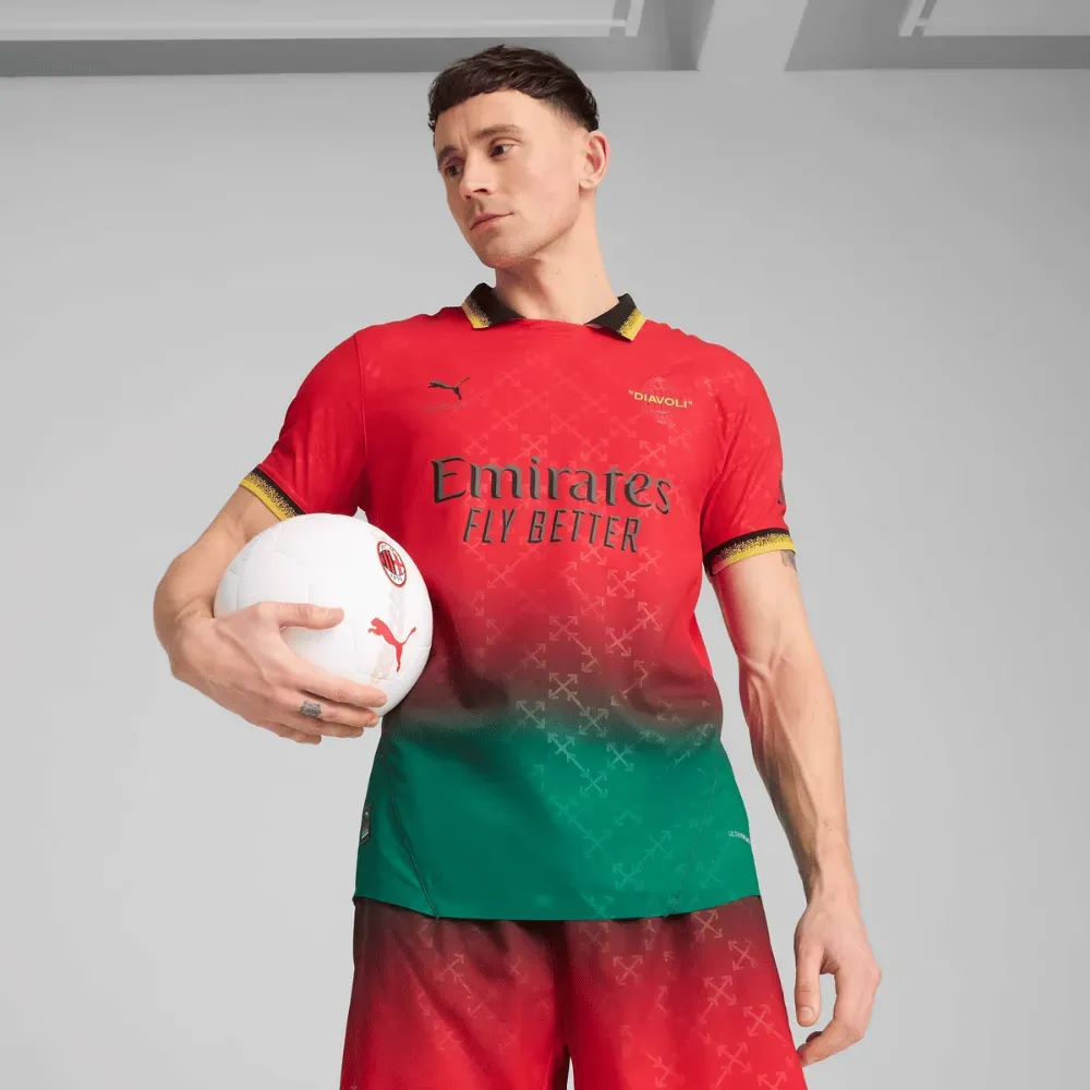 Off-White x Puma Camisa AC Milan Jogador Red - Droper