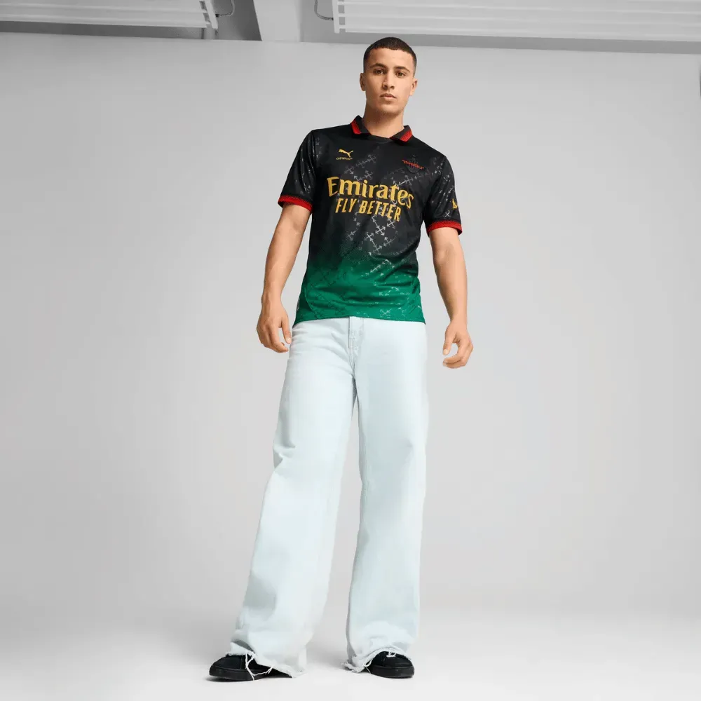 Off-White x Puma Camiseta AC Milan Torcedor Jersey Black Power