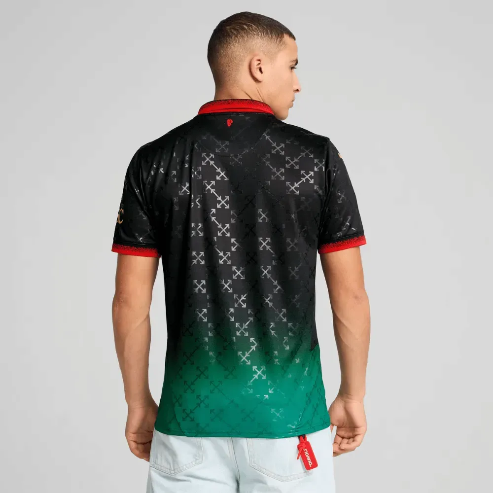 Off-White x Puma Camiseta AC Milan Torcedor Jersey Black Power