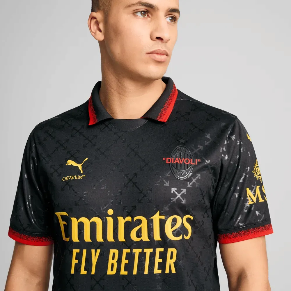 【期間限定価格！】Off-White Puma A.C. Milan Off-White x Puma Camiseta AC Milan Torcedor Jersey Black Power