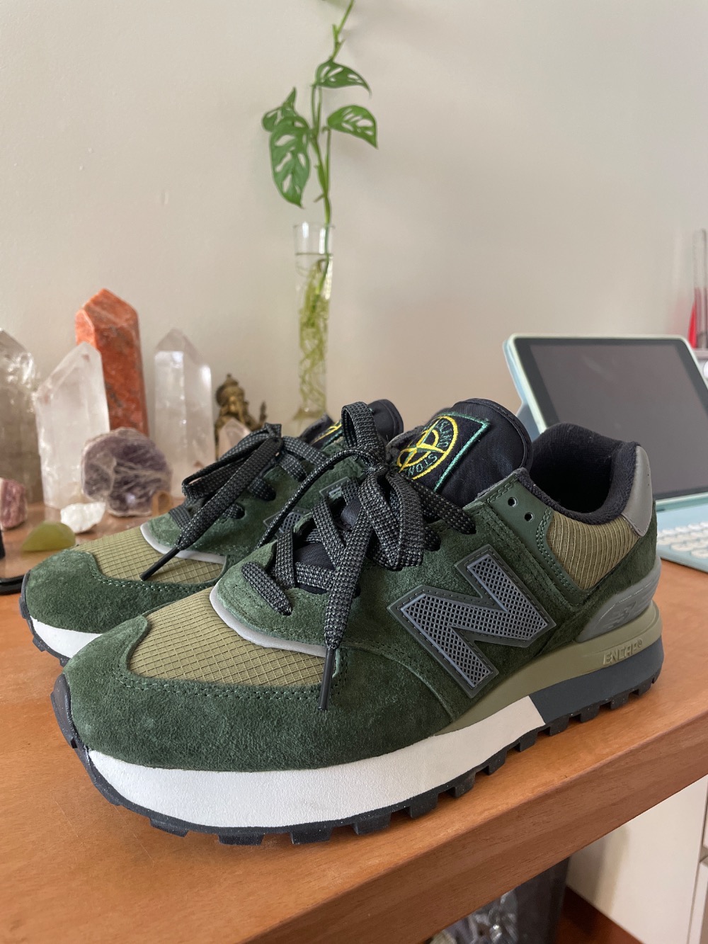Stone Island x New Balance 574 Legacy Dark Green