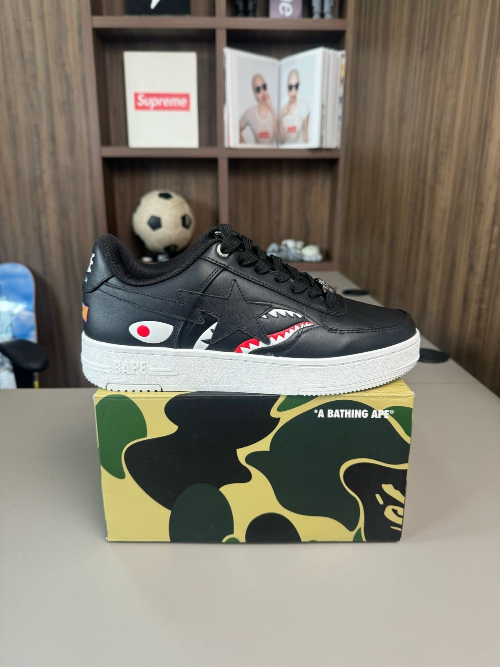 A Bathing Ape Bape Sta Low Shark Pack Black