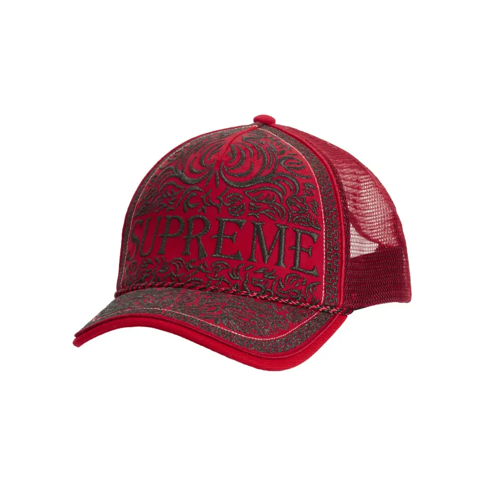 Boné Supreme Vaquero Mesh Back 5-Panel Red - Droper