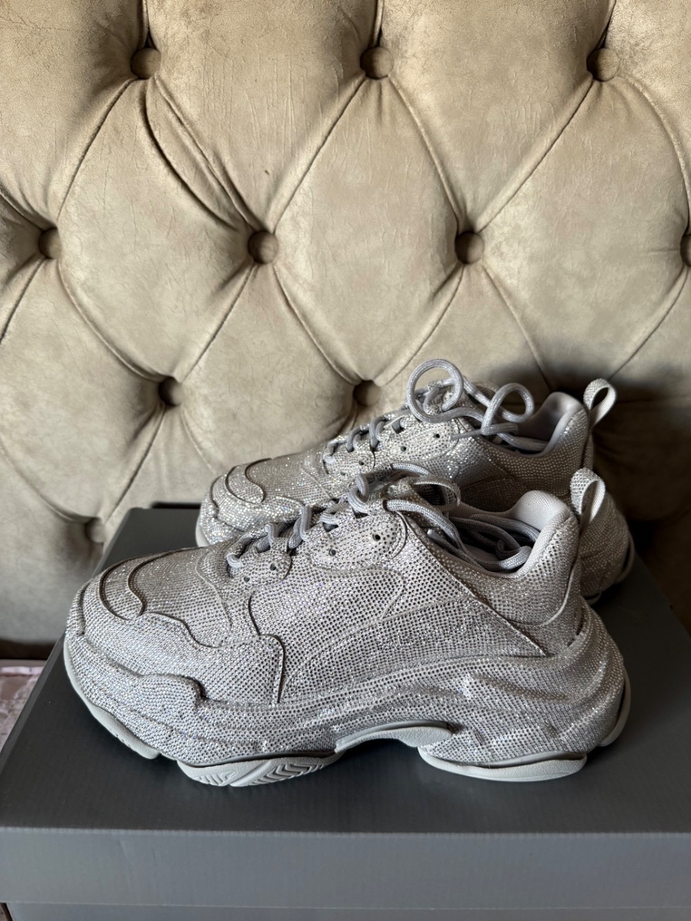 Balenciaga Triple S Strass Light Grey