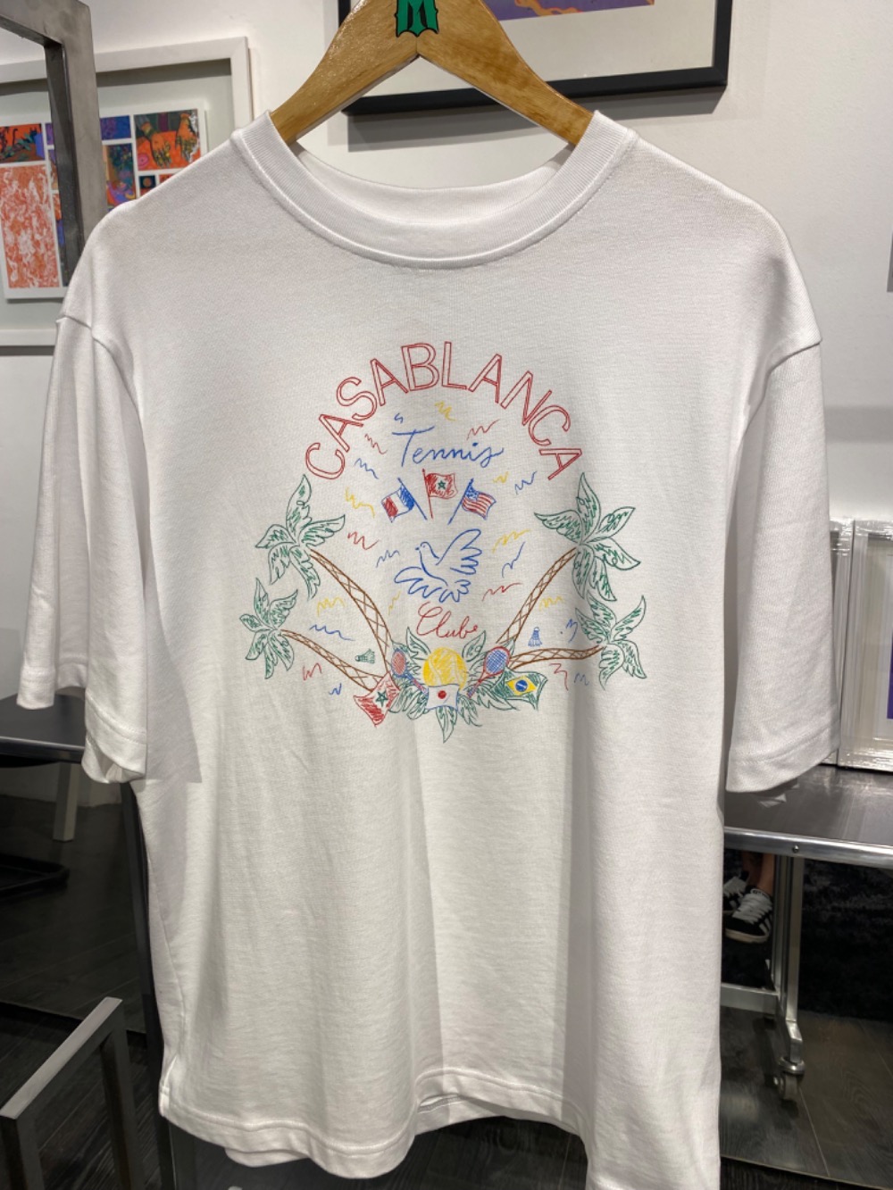 Camiseta Casablanca Crayon Tennis Club White — M, Novo