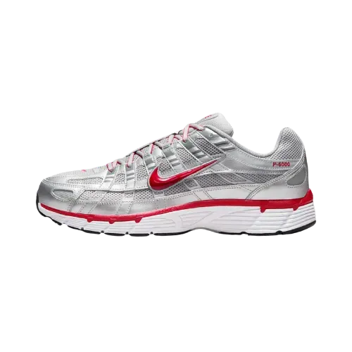 Nike P-6000 Metallic Silver Gym Red