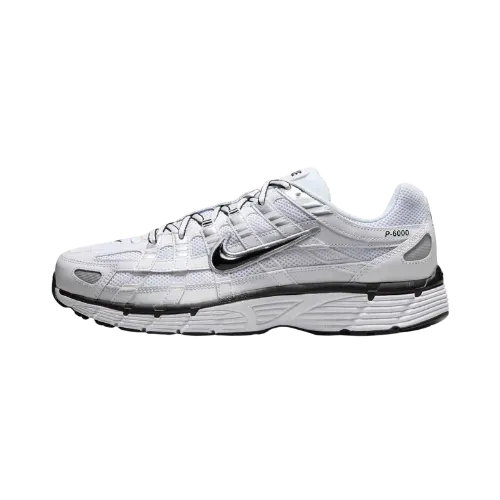 Nike P-6000 White Metallic Silver Black