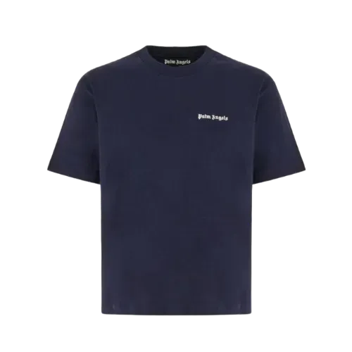 Camiseta Palm Angels Logo Embroidered Pack Of Three Navy