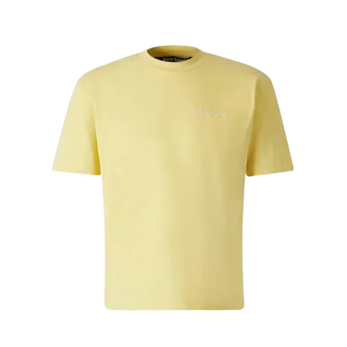 Camiseta Palm Angels Logo Embroidered Pack Of Three Yellow