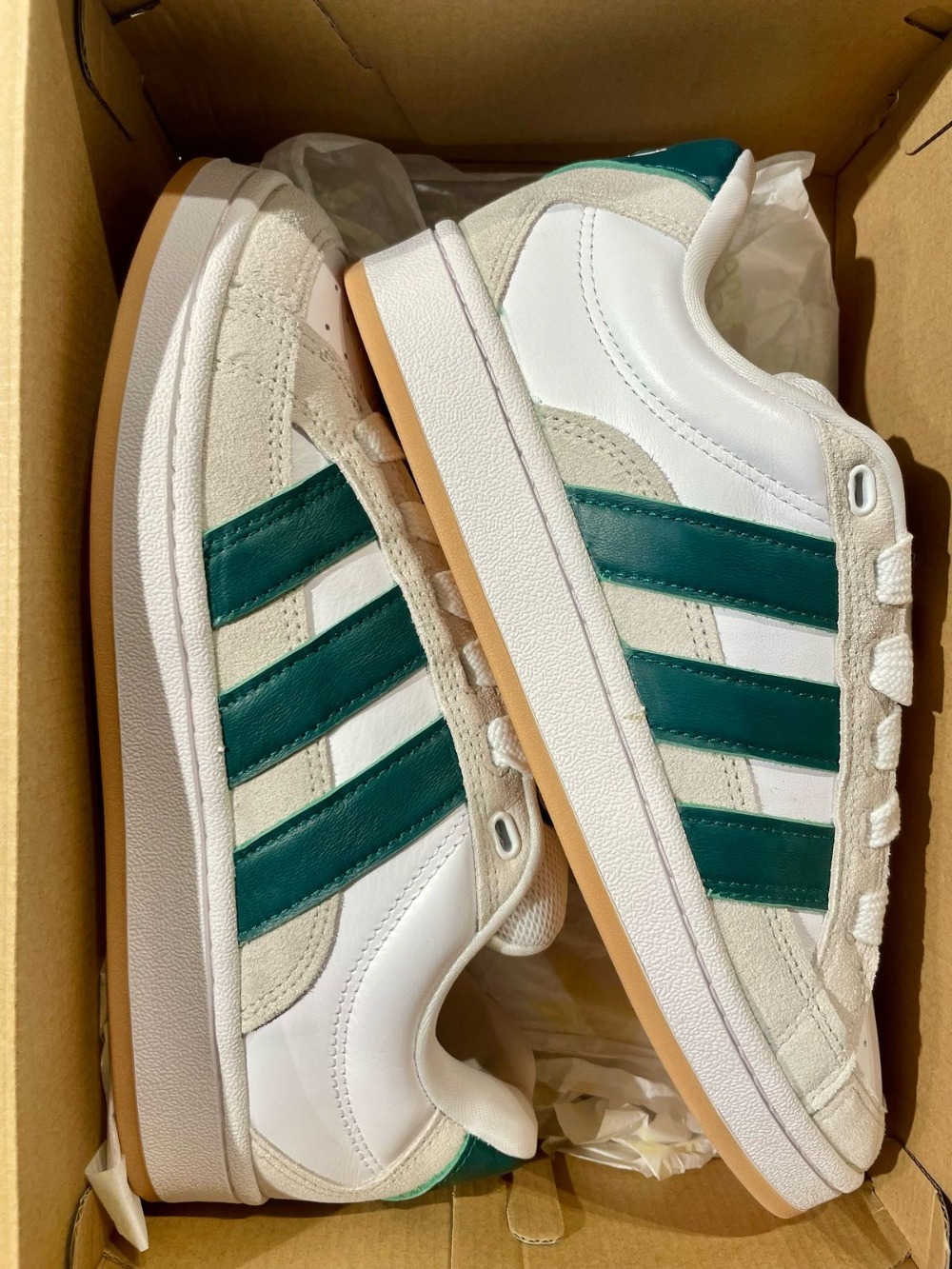 adidas Campus 00s Beta Cloud White Collegiate Green Orbit Grey