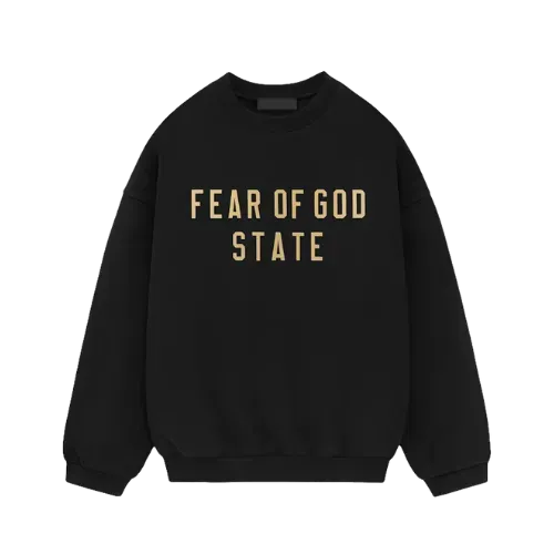 Crewneck Fear of God Essentials Fleece Black - Droper
