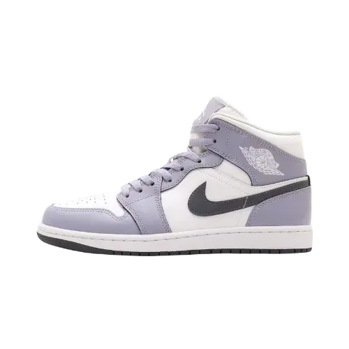 Air Jordan 1 Mid White Pure Platinum Pine Green