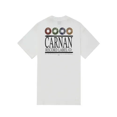 Camiseta Carnan Records Heavy Off White