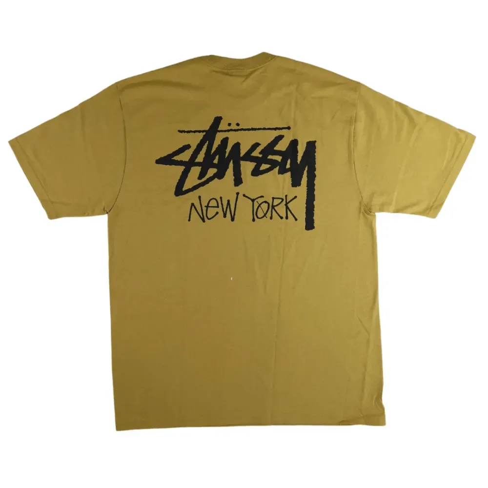Camiseta Stussy Stock New York Curry - Droper