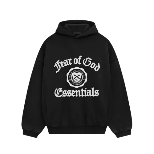 Moletom Fear of God Essentials Heavy Fleece Vintage Shrunken Black
