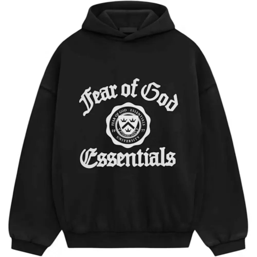 Moletom Fear of God Essentials Heavy Fleece Vintage Shrunken Black