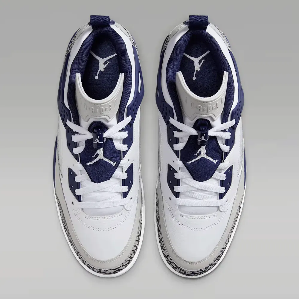 Air Jordan Spizike Low White Neutral Grey Midnight Navy - Droper