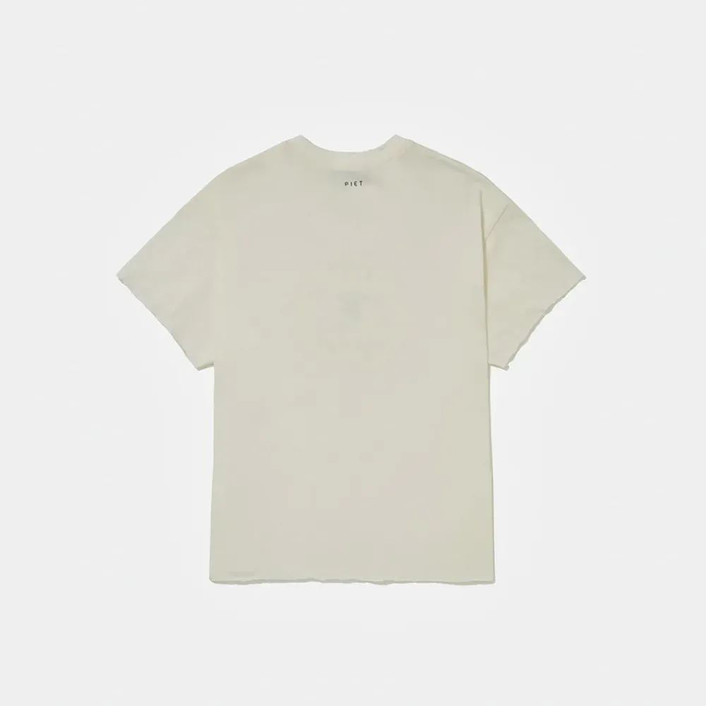 Camiseta Piet Fair Play Raw Edge Bone White foto 1