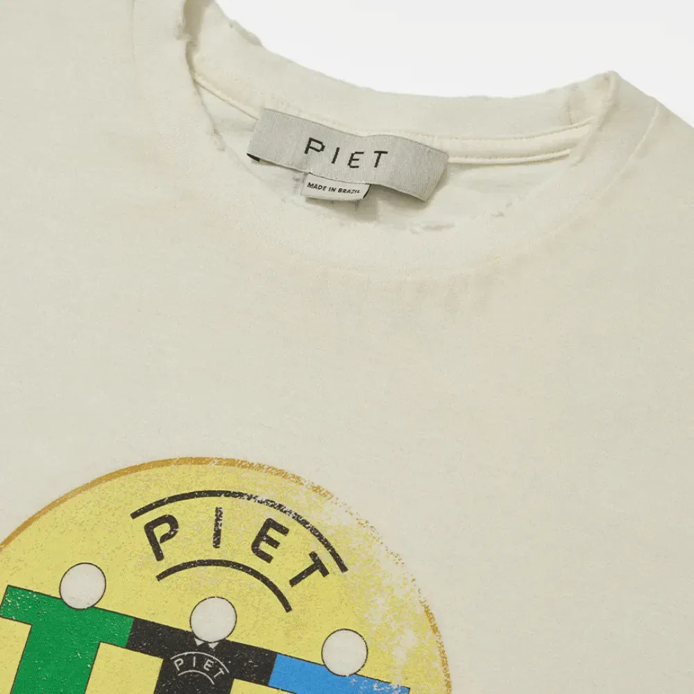 Camiseta Piet Fair Play Raw Edge Bone White foto 2