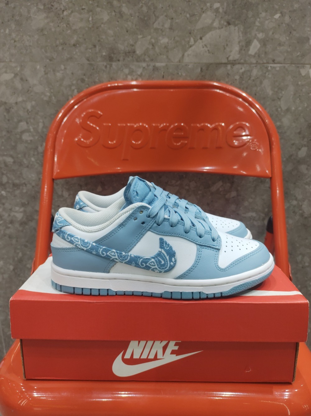 Nike Dunk Low Blue Paisley — 35, Novo