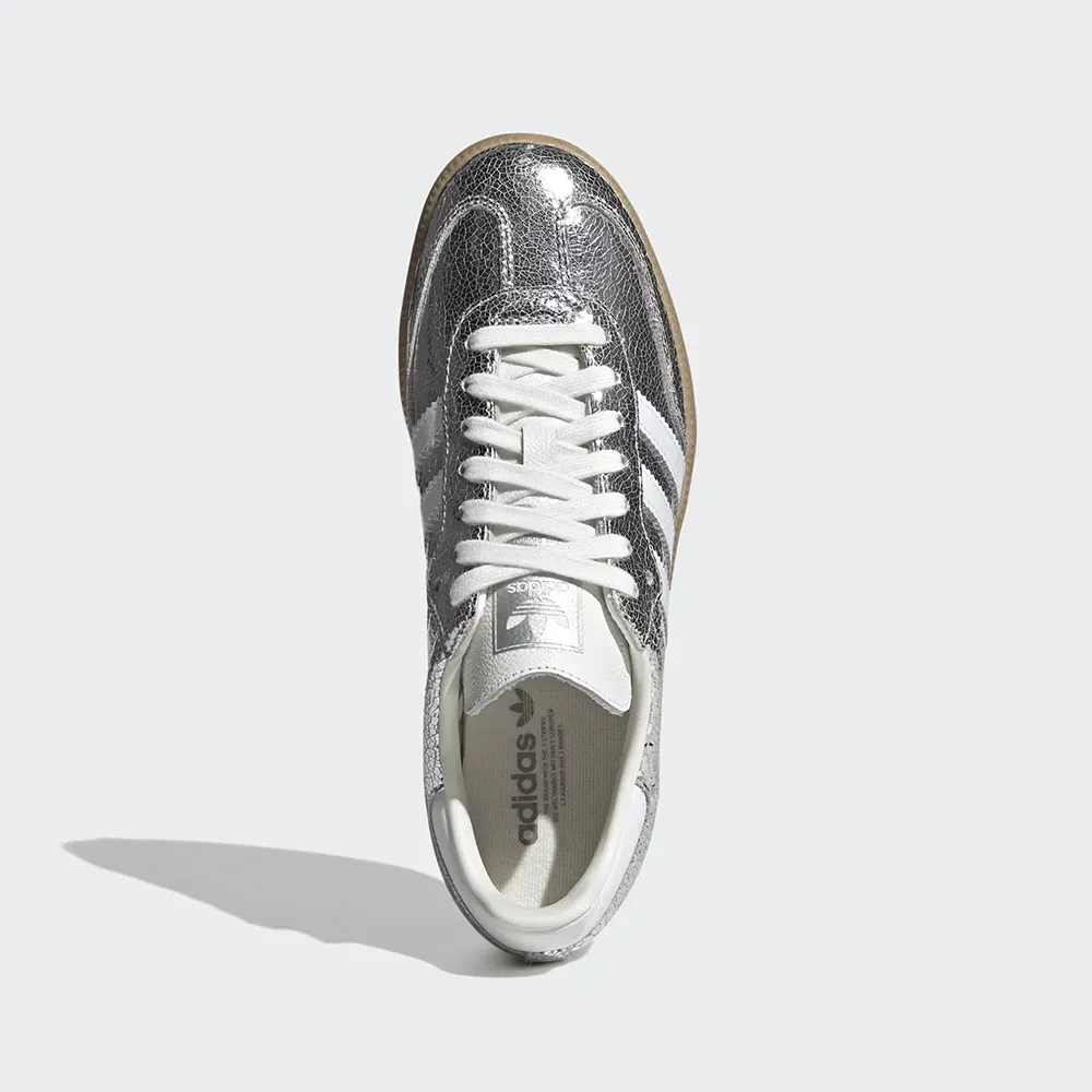 adidas Samba OG Silver Metallic Cracked Leather - Droper