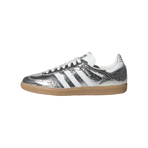 adidas Samba OG Silver Metallic Cracked Leather